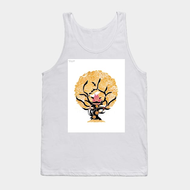 gold tree Tank Top by Greenbubble